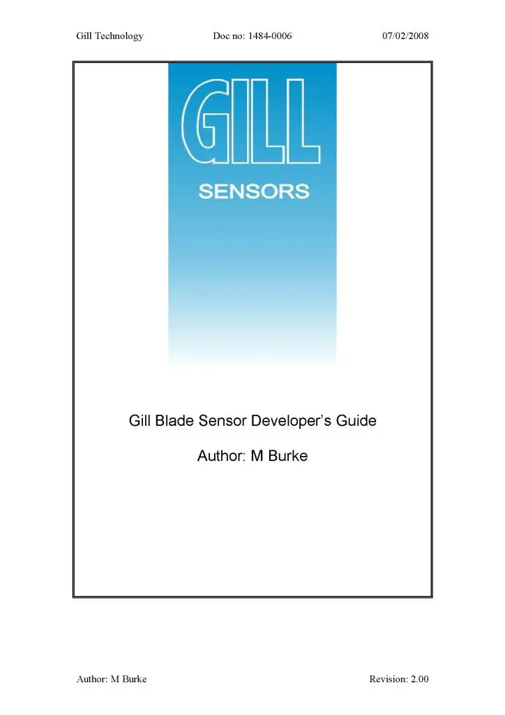 Blade sensor developers guide